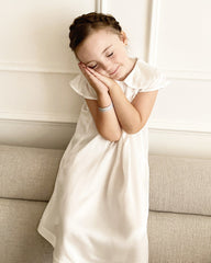 Kids Baby Girl Silk Nightgown Ivory