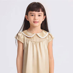 Kids Baby Girl Silk Nightgown Champagne