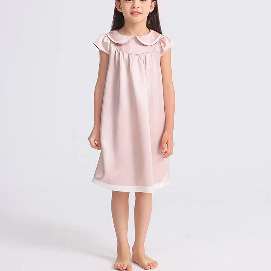 Kids Baby Girl Silk Nightgown Pink