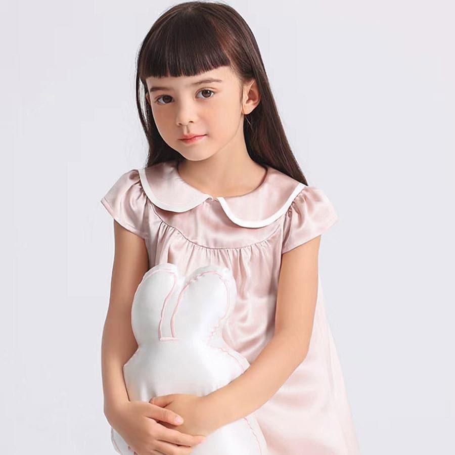 Kids Baby Girl Silk Nightgown Pink