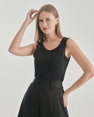 Knitted Sleeveless Women's Vest Black