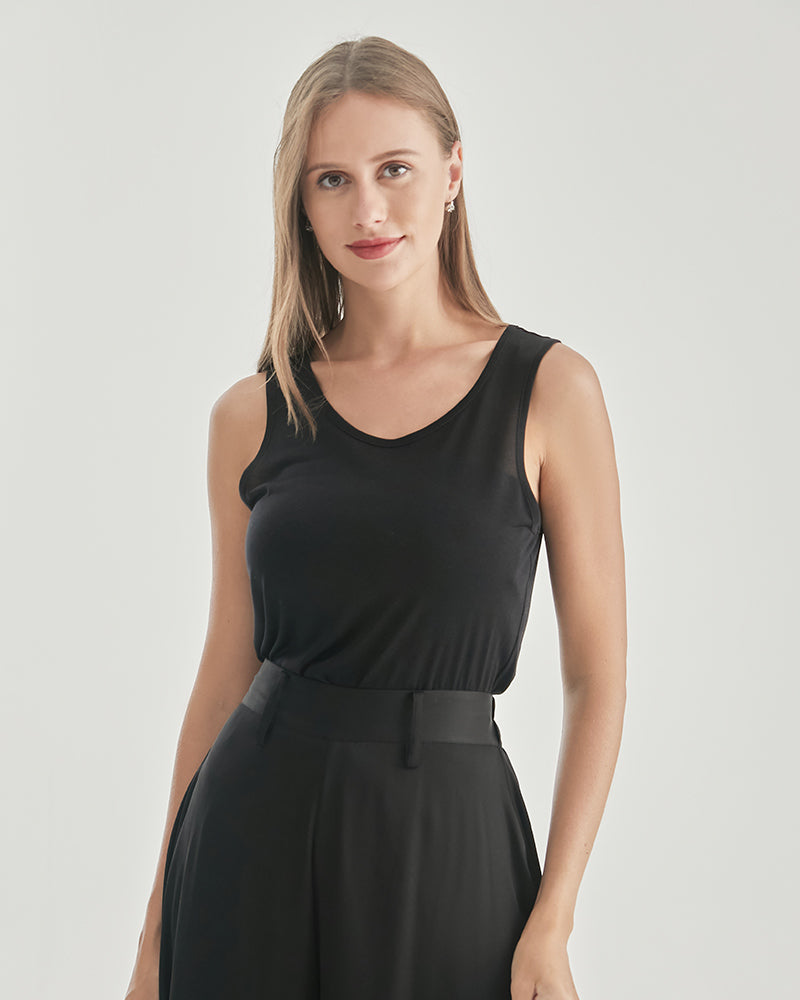 Knitted Sleeveless Women's Vest Black