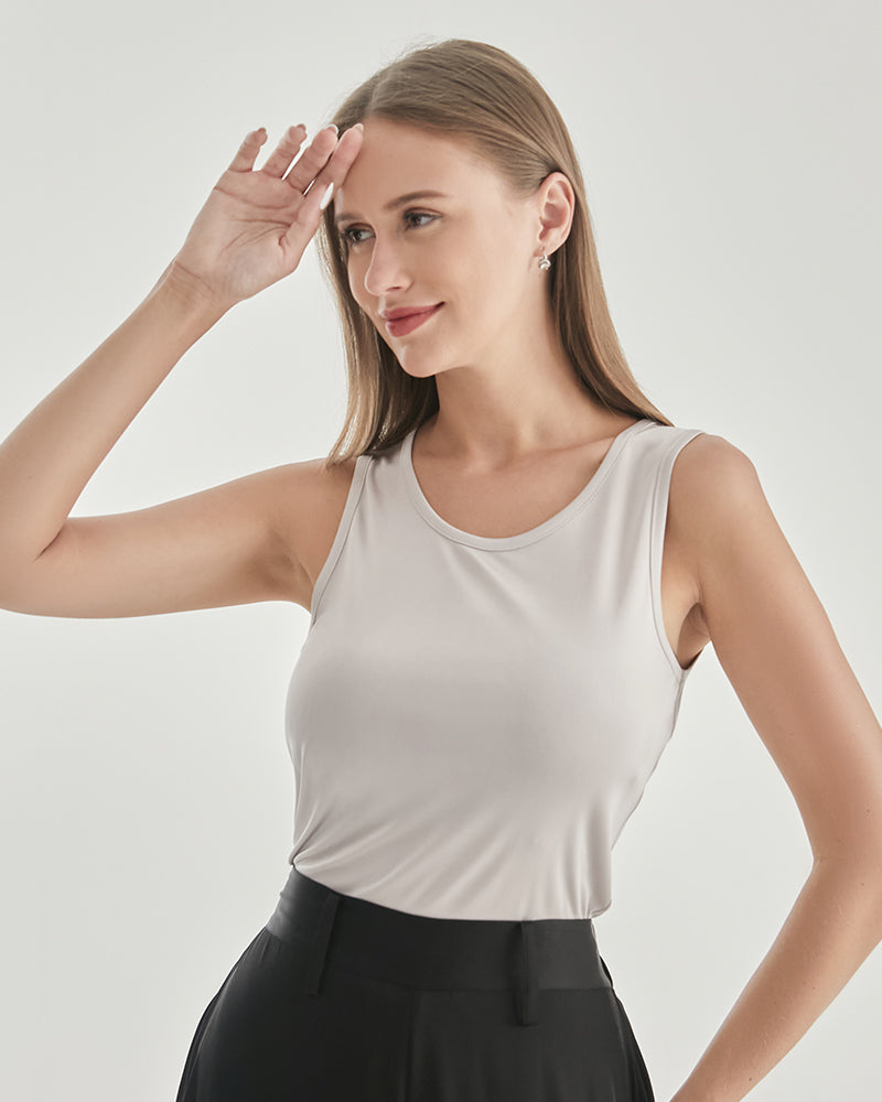 Knitted Sleeveless Women's Vest Grey