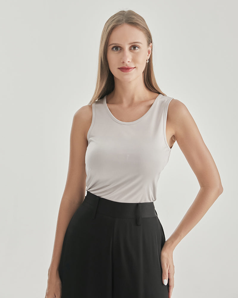 Knitted Sleeveless Women's Vest Grey