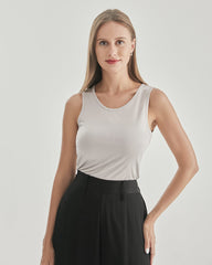 Knitted Sleeveless Women's Vest Grey