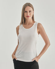 Knitted Sleeveless Women's Vest White