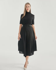 Knitted Turtleneck T-shirt Black