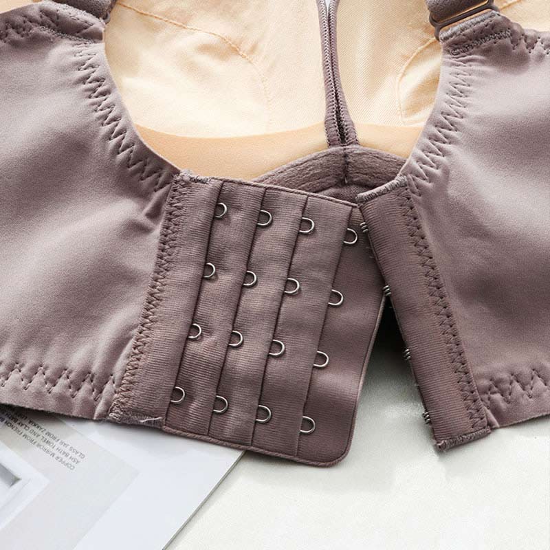 Lace Breathable Silk Bra Purple