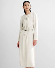 Ladies Basic Silk Dress With Back Slit