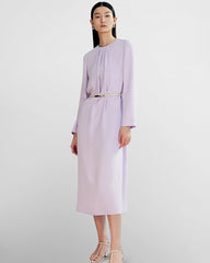 Ladies Basic Silk Dress With Back Slit