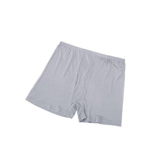 Large Elasticity Knit Soft Silk Boxer Shorts Grey