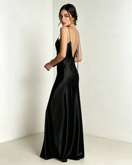 Liquid Triacetate Low Back Maxi Dress
