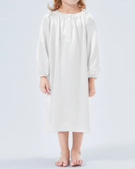 Long Silk Shirt Pajamas Sleepwear For Girl