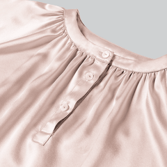 Long Silk Skirt Pajamas Sleepwear For Girl Pink