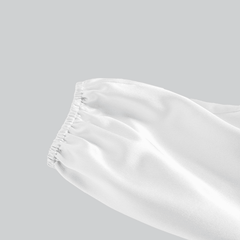 Long Silk Skirt Pajamas Sleepwear For Girl White