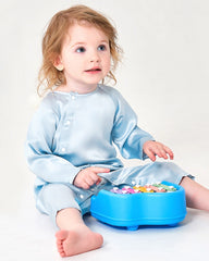 Long Sleeve Button Down Baby Silk Onesies