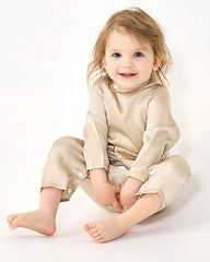 Long Sleeve Button Down Baby Silk Onesies