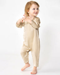 Long Sleeve Button Down Baby Silk Onesies