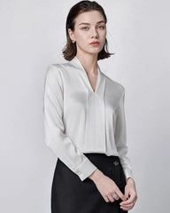 Long Sleeve Silk Blouse for Women