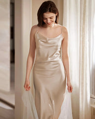 Long Washable Silk Slip Nightgown