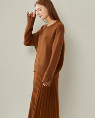 Loose Round Neck Cashmere Sweater