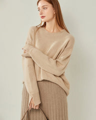 Loose Round Neck Cashmere Sweater