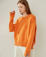 Loose Round Neck Cashmere Sweater