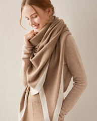 Luxe Cashmere Color-Blocked Wrap