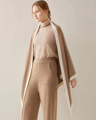 Luxe Cashmere Color-Blocked Wrap