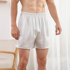Luxury Fitted Draping Silk Boxer for Men Grey