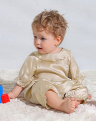 Doll Collar Baby Silk Onesies