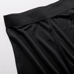 Men's Silk Boxer Briefs Underwear Black