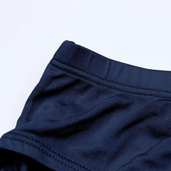 Men's Triangle Silk Boxer Briefs Underwear Navy