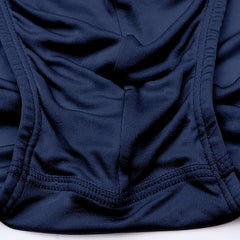 Men's Triangle Silk Boxer Briefs Underwear Navy