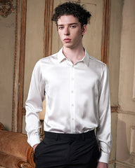 Men's Washable Long Sleeve Silk Shirt