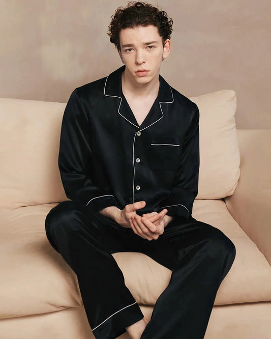 Men's Washable Silk Pajama Set