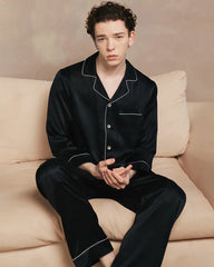 Men's Washable Silk Pajama Set