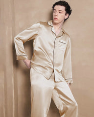 Men's Washable Silk Pajama Set