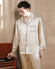 Men's Washable Silk Pajama Set