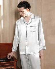 Men's Washable Silk Pajama Set