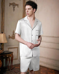 Men's Washable Silk Pajamas Short Set