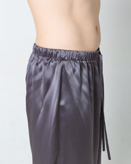 Men's Luxury Silk Loosen Pajamas Charcoal Grey