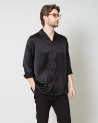 Men's Pure Silk Classic Business Shirt Black