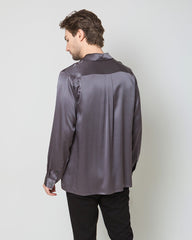 Men's Pure Silk Classic Business Shirt Grey