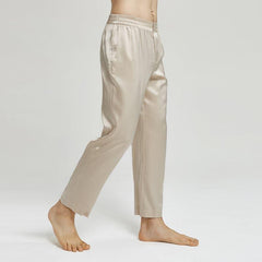 Men's Silk Pajama Pants Sleep Pants Champagne