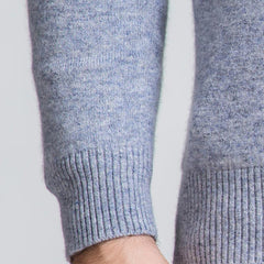 Men's V Neck Collar Business Cashmere Sweater Grey