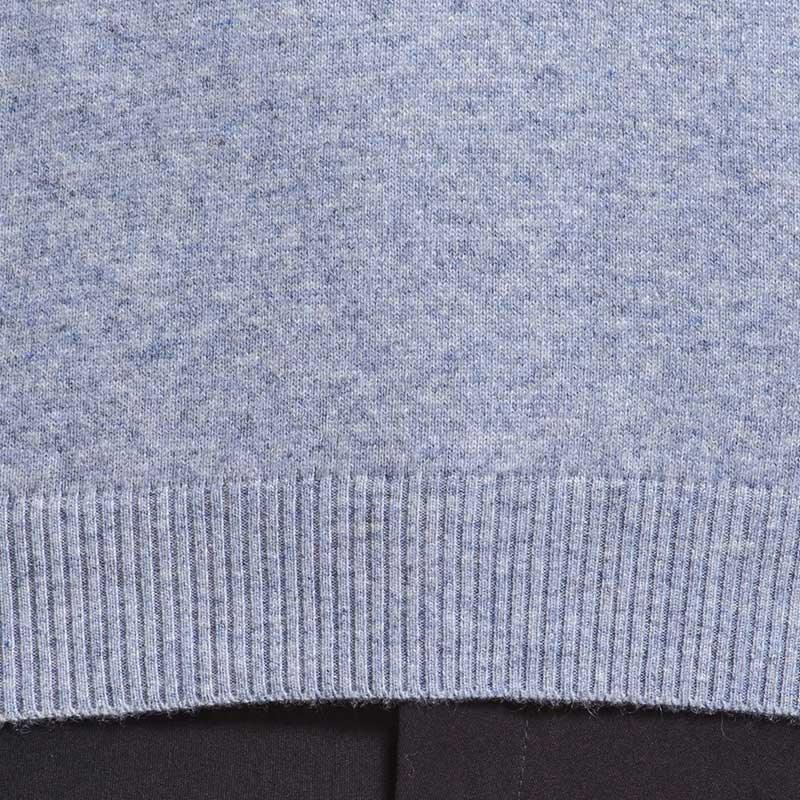 Men's V Neck Collar Business Cashmere Sweater Grey