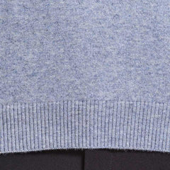 Men's V Neck Collar Business Cashmere Sweater Grey