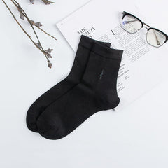 Mesh Knit Skin-friendly Men's Silk Socks Black