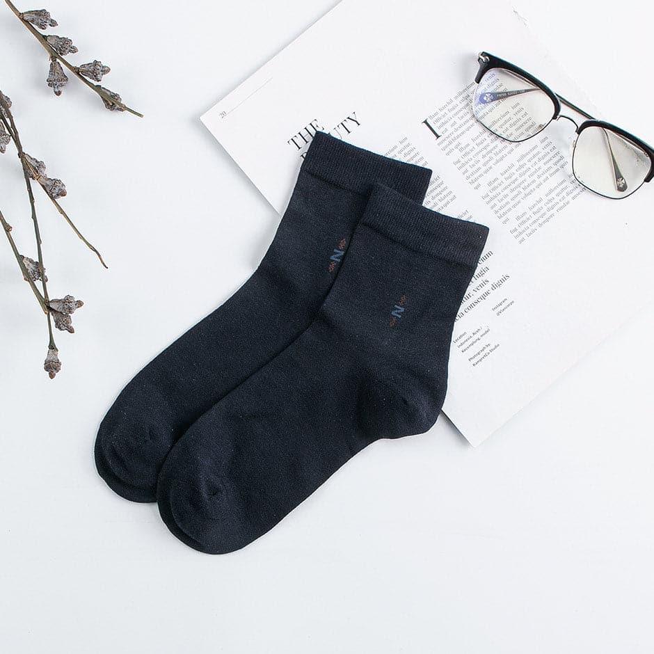 Mesh Knit Skin-friendly Men's Silk Socks Navy